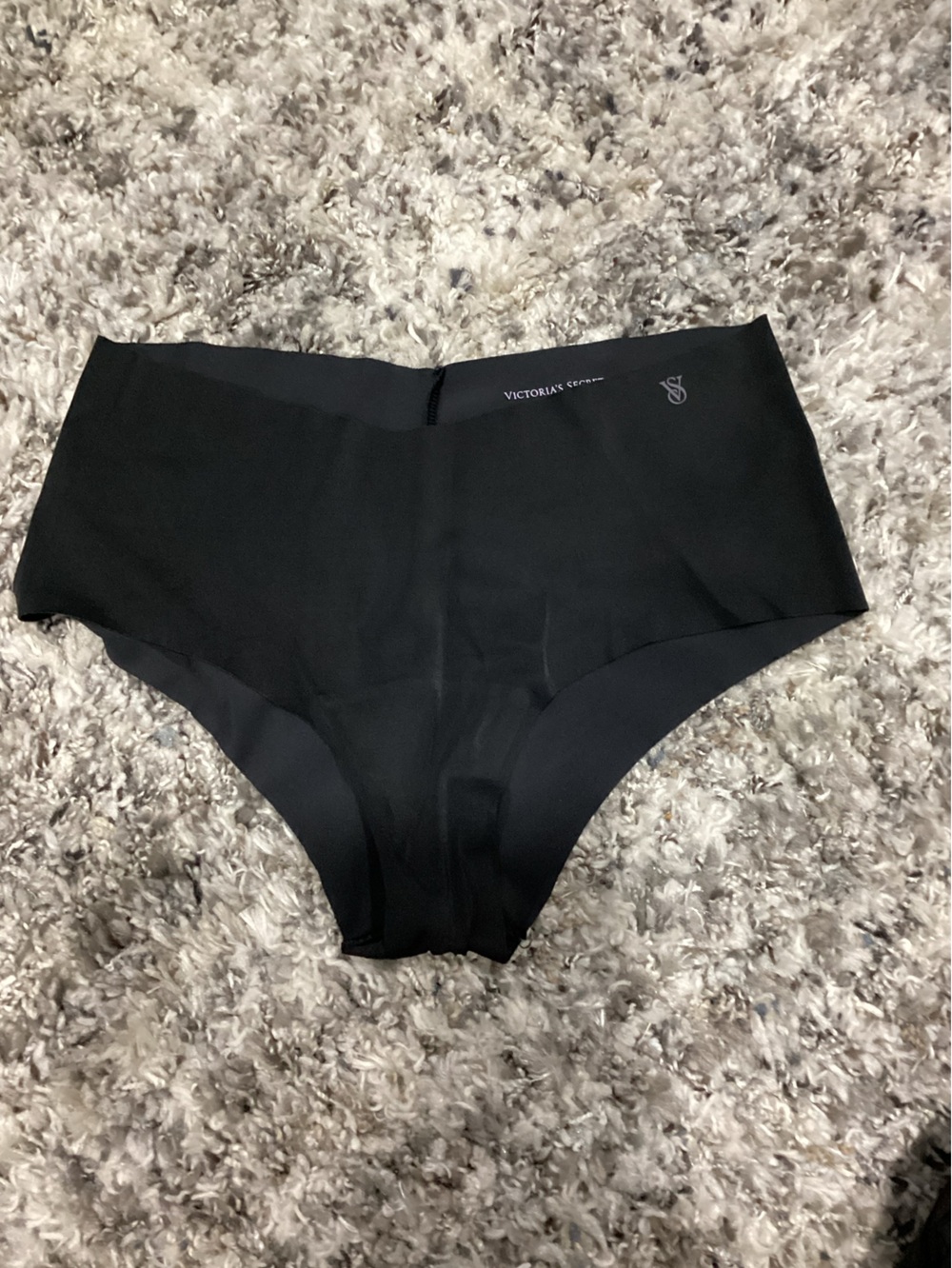 Victoria's Secret Black Seamless Briefs with Logo